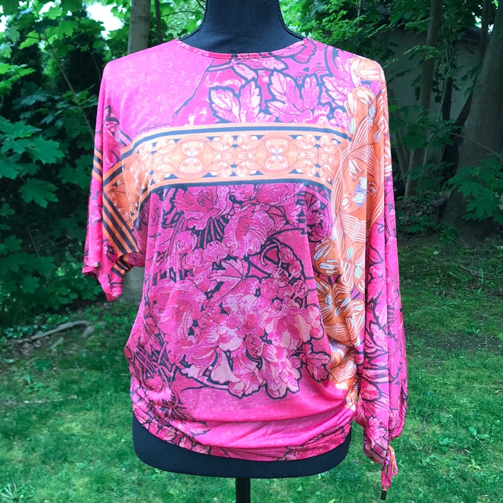 Class By Roberto Cavalli Asymmetrical Sleeve Top - image 1